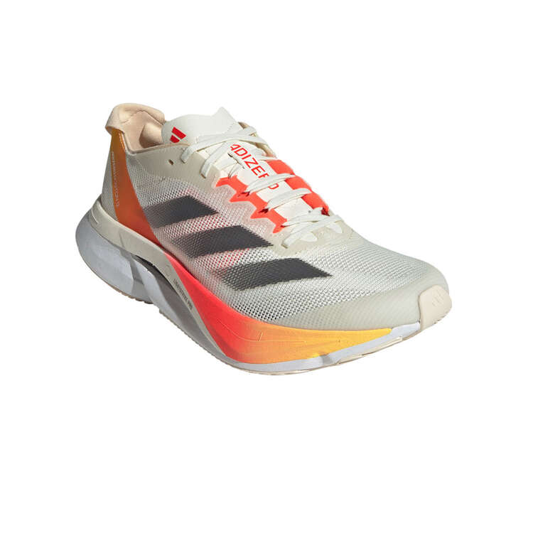 adidas Adizero Boston 12 Womens Running Shoes, Tan/Red, rebel_hi-res