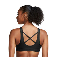 Nike Womens Dri-FIT Swoosh Icon Clash Non-Padded Sports Bra Black XS, Black, rebel_hi-res