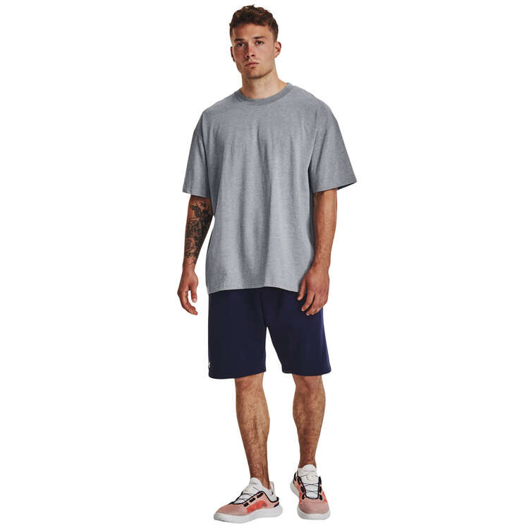Under Armour Mens UA Arch Oversized Heavyweight Tee, Grey, rebel_hi-res