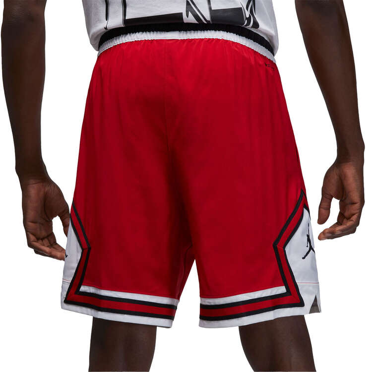 Jordan Mens Dri-FIT Woven Diamond Basketball Shorts, Red, rebel_hi-res