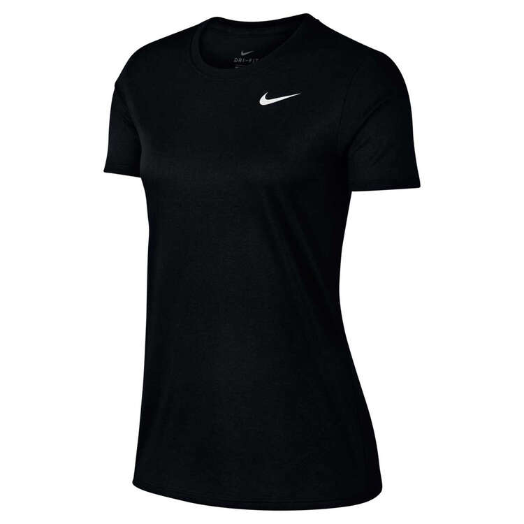 Nike Womens Dri-FIT Legend Training Tee, Black / White, rebel_hi-res