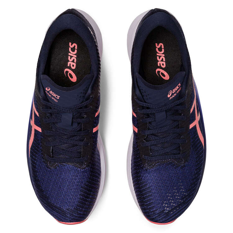 Asics Magic Speed 2 Womens Running Shoes, Blue/Orange, rebel_hi-res
