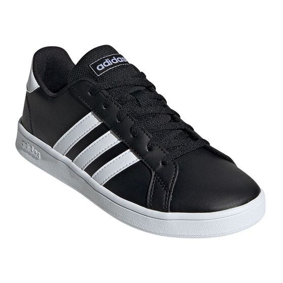 adidas Grand Court GS Kids Casual Shoes, Black/White, rebel_hi-res