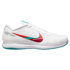 NikeCourt Air Zoom Vapor Pro Hardcourt Mens Tennis Shoes White/Teal US 7, White/Teal, rebel_hi-res