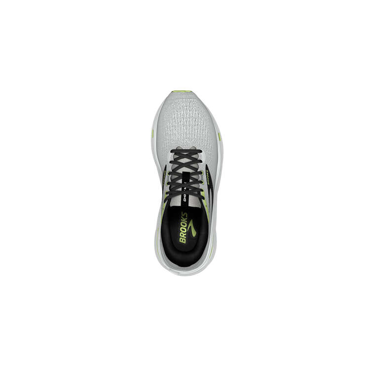 Brooks Ghost Max Mens Running Shoes, Grey/Green, rebel_hi-res