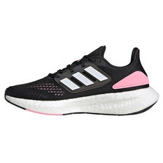 adidas Pureboost 22 Womens Running Shoes, Black/Pink, rebel_hi-res