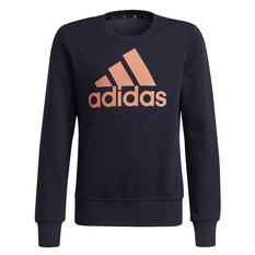 adidas Girls VF Essential Big Logo Sweatshirt Navy/Blush 8 8, Navy/Blush, rebel_hi-res