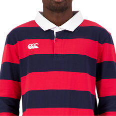 Canterbury Men's Yarn Dye Striped Rugby Jersey, Red/Black, rebel_hi-res