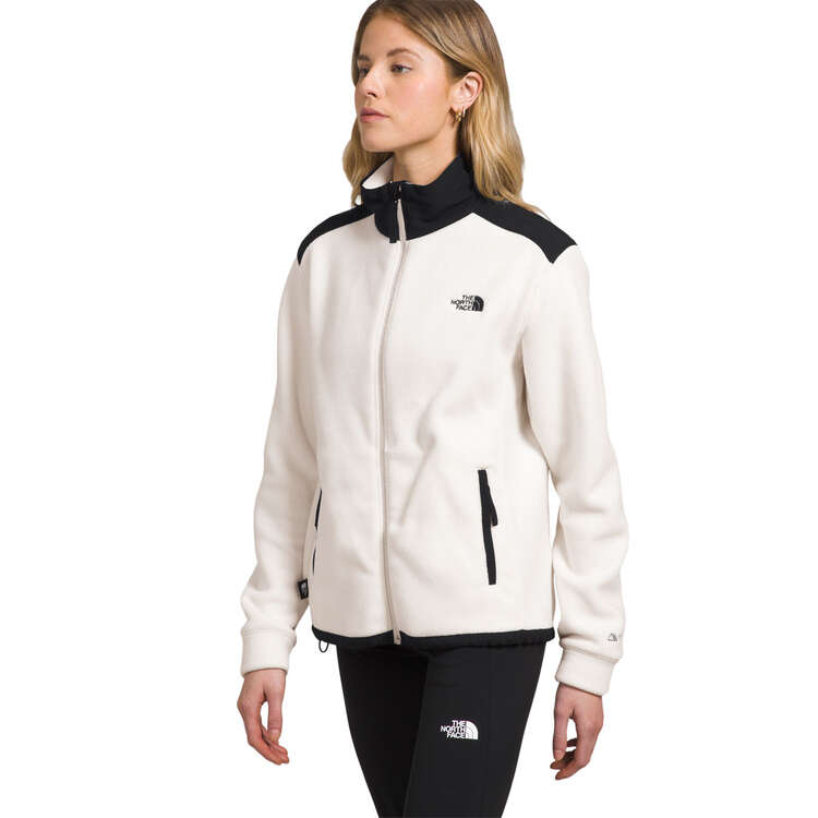 The North Face Womens Alpine Polartec 200 Fleece Full-Zip Hooded Jacket White/Black XS, White/Black, rebel_hi-res