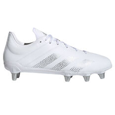adidas Kakari Rugby Boots White/Grey US Mens 8 / Womens 9, White/Grey, rebel_hi-res