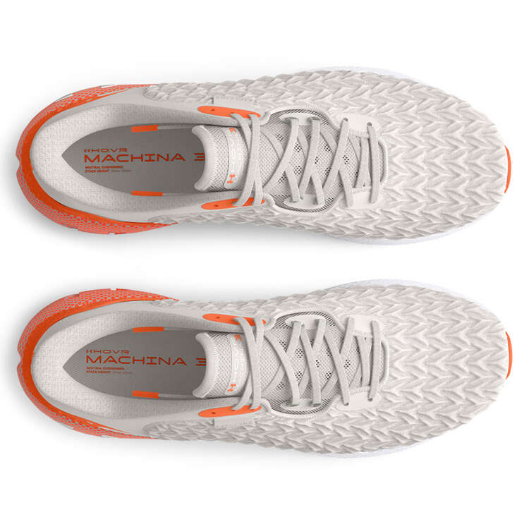 Under Armour HOVR Machina 3 Clone Womens Running Shoes, White/Orange, rebel_hi-res