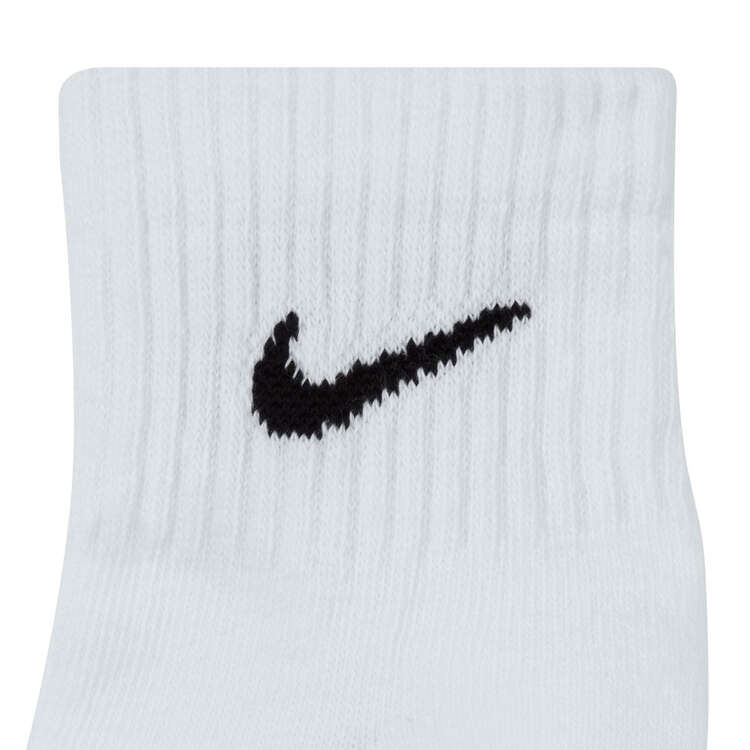 Nike Cushion Quarter Running 3 Pack Socks White XL - MEN 12-15, White, rebel_hi-res