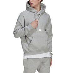 adidas Sportswear Mens Fleece Hoodie, Grey, rebel_hi-res