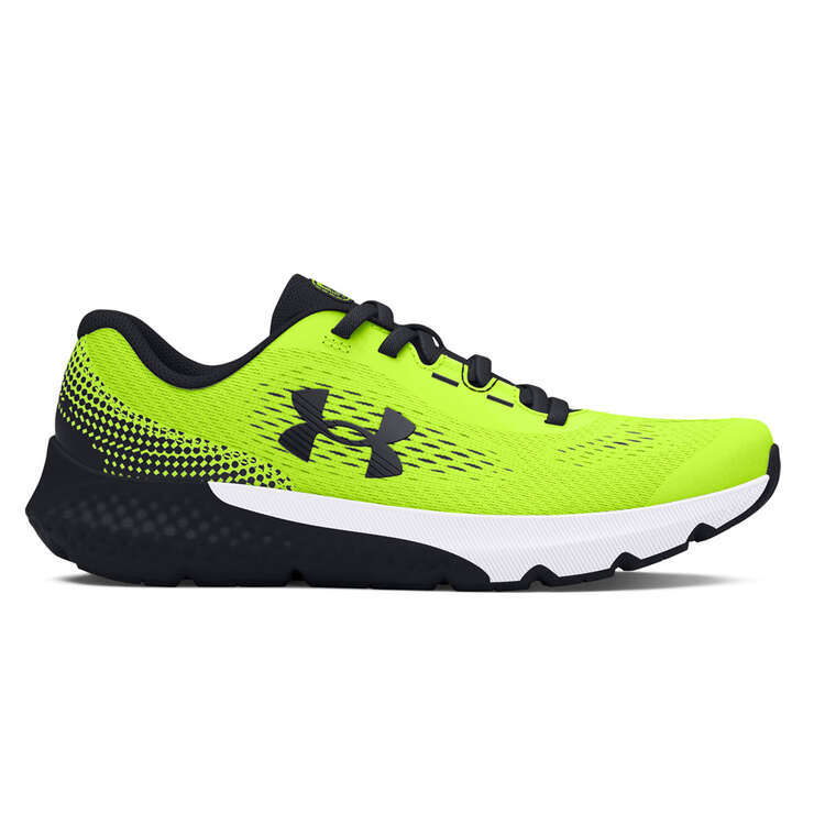 Under Armour Charged Rogue 4 GS Kids Running Shoes, Yellow/Black, rebel_hi-res
