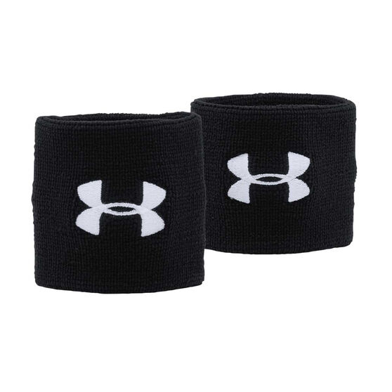 Under Armour 3in Performance Wristband Black/White OSFA, , rebel_hi-res