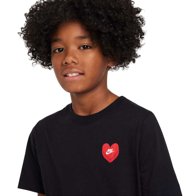 Nike Kids Sportswear Heart Tee, Black, rebel_hi-res