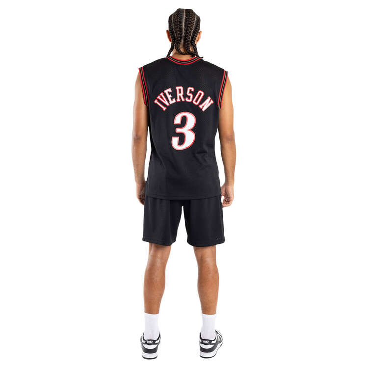 Mitchell & Ness Philadelphia 76ers Allen Iverson 2000/01 Basketball Jersey, Black, rebel_hi-res