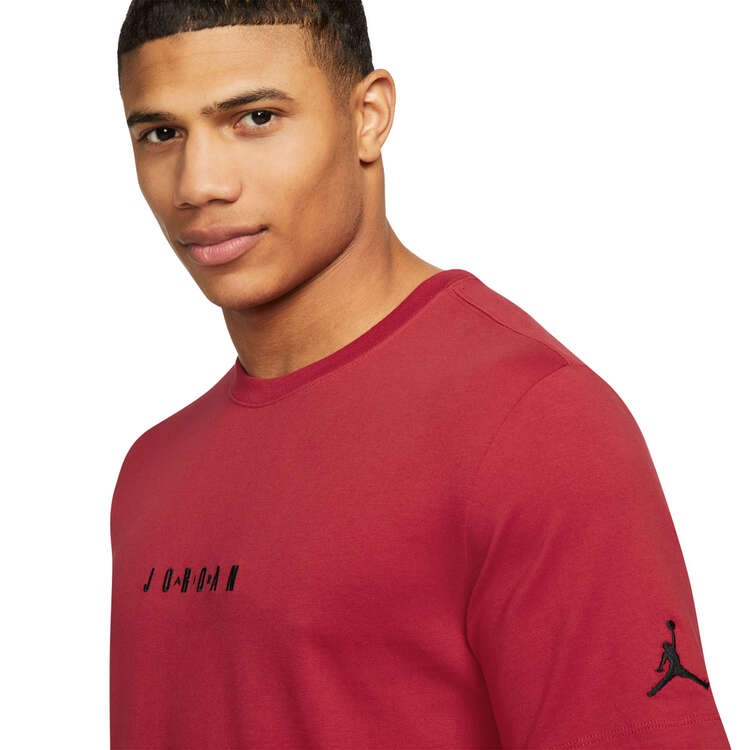 Jordan Air Mens Embroidered Tee Red S, Red, rebel_hi-res