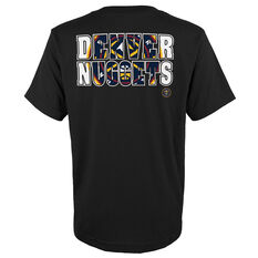 Denver Nuggets Mens Logo Tee Black S, Black, rebel_hi-res