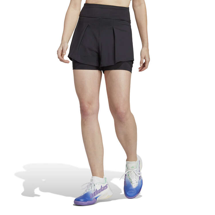 adidas Womens Tennis Match Shorts Black XS, Black, rebel_hi-res