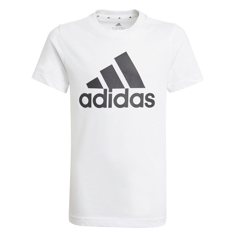 adidas Boys Big Logo Tee White/Black 8 8, White/Black, rebel_hi-res