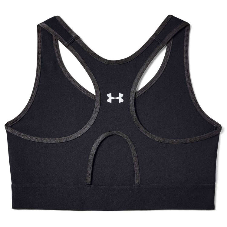 Under Armour Womens Armour Mid Support Keyhole Graphic Sports Bra Black XS, Black, rebel_hi-res