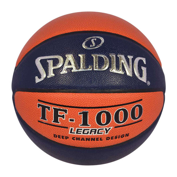 Spalding TF-1000 Big V Basketball, Orange / Navy, rebel_hi-res