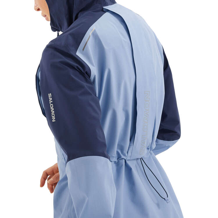 Salomon Womens Bonatti Waterproof Trail Jacket, Blue, rebel_hi-res