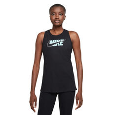 Nike Womens Dri-FIT Icon Clash Tank Black XS, Black, rebel_hi-res