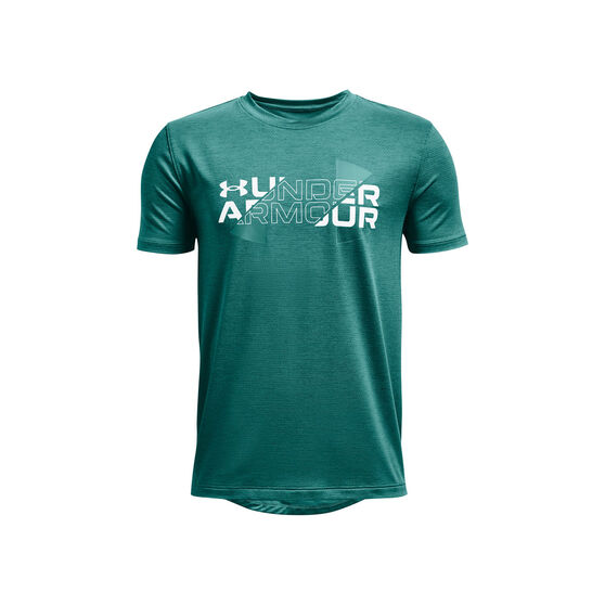 Under Armour Boys Vented Tee, Green, rebel_hi-res