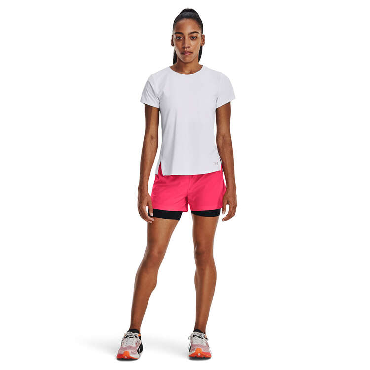 Under Armour Womens Iso-Chill Laser Tee, White, rebel_hi-res