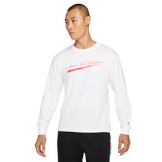 Nike Mens LeBron Lion Long-Sleeve Tee White S, White, rebel_hi-res