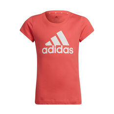adidas Girls Essentials Big Logo Tee, Pink, rebel_hi-res