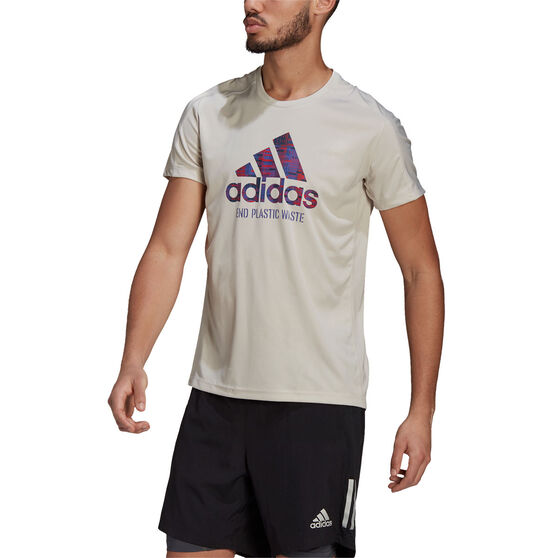 adidas Mens Run for the Oceans Graphic Tee, White, rebel_hi-res