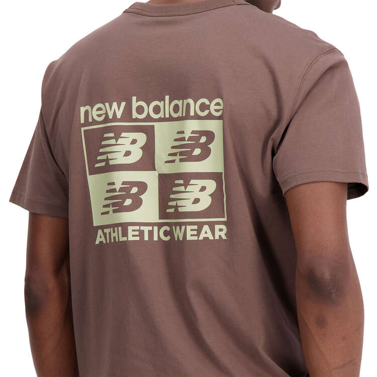 New Balance Mens Essentials Graphic Tee, Brown, rebel_hi-res