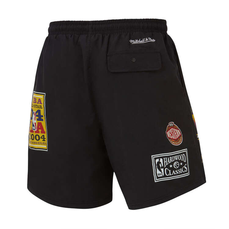 Mitchell & Ness Mens Los Angeles Lakers Where You At Shorts Black S, Black, rebel_hi-res
