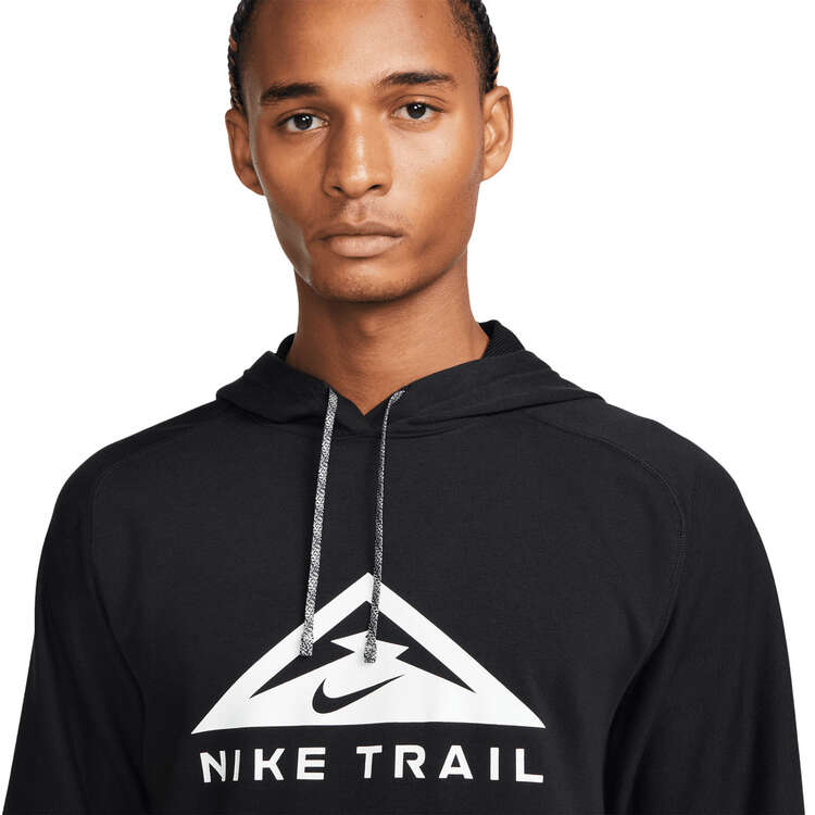 Nike Mens Trail Magic Hour Running Hoodie, Black, rebel_hi-res