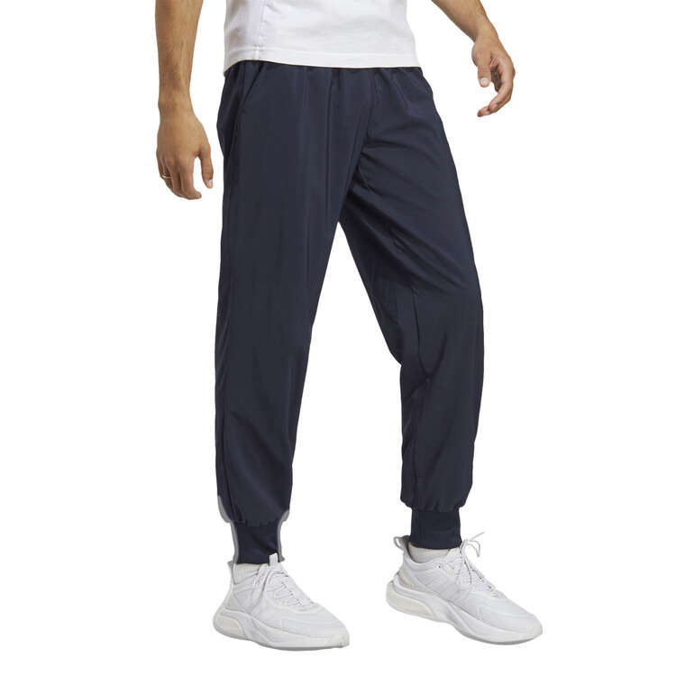 adidas Mens AEROREADY Essentials Stanford Tapered Cuff Pants, Navy, rebel_hi-res