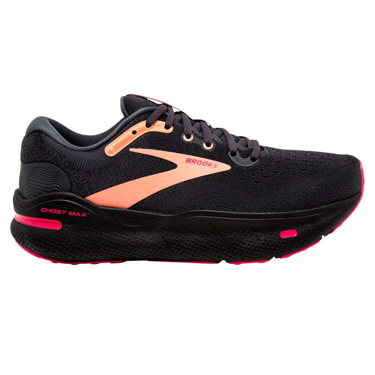 Brooks Ghost Max Womens Running Shoes Black/Orange US 6, Black/Orange, rebel_hi-res