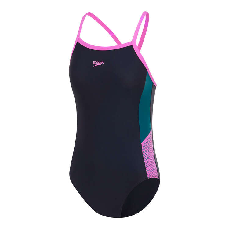 Speedo Girls Dive Thinstrap Muscleback One Piece Swimsuit, , rebel_hi-res
