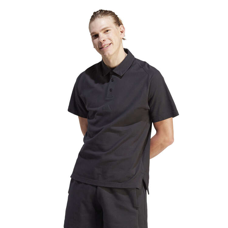 adidas Mens Z.N.E Premium Polo Shirt Black S, Black, rebel_hi-res