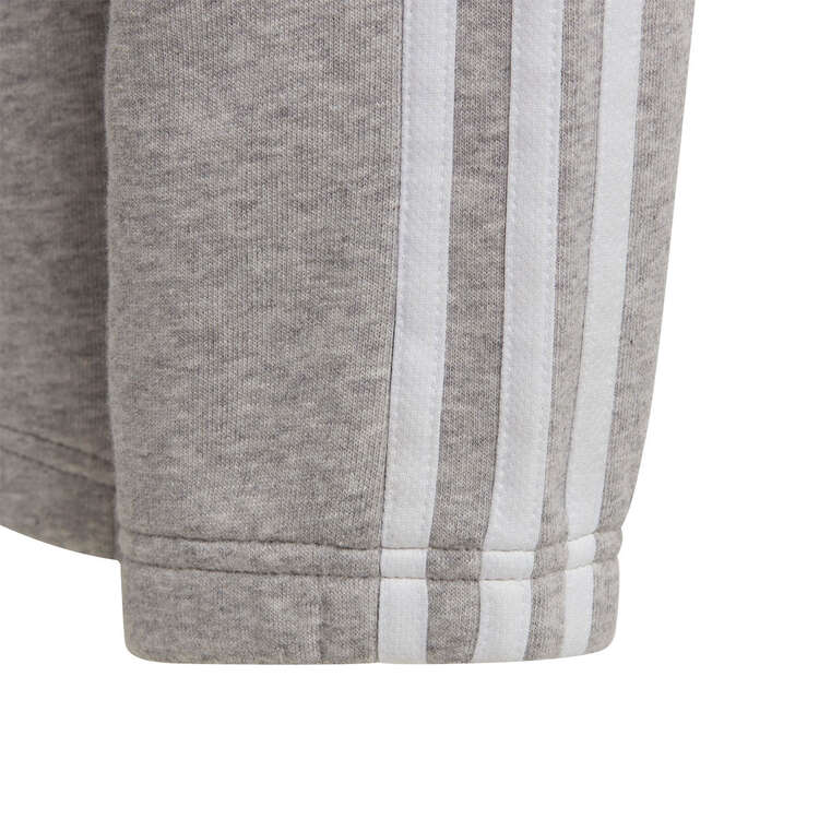 adidas Kids 3 Stripes Fleece Jogger Pants, Grey/White, rebel_hi-res
