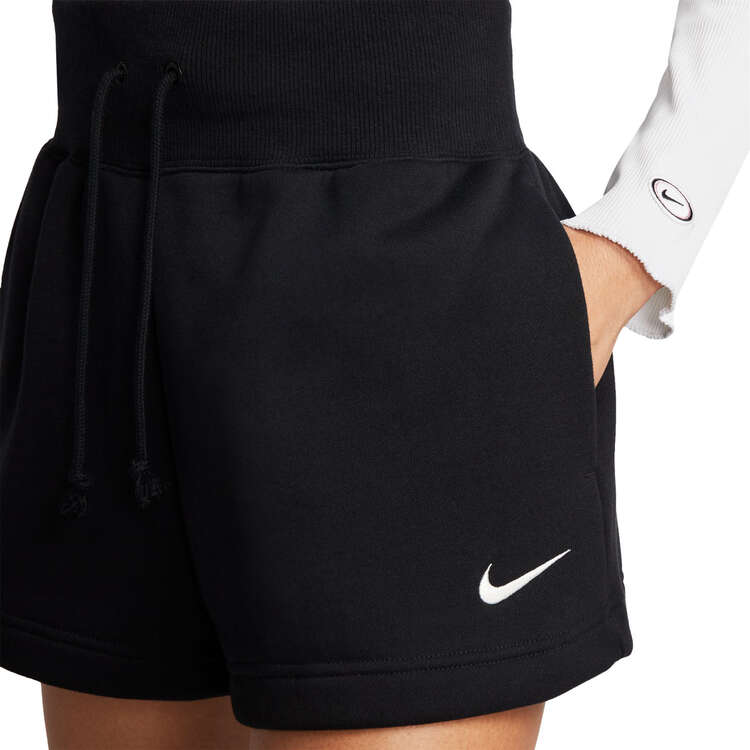 Nike Womens Sportswear Phoenix Fleece High Waisted Oversized Shorts, Black, rebel_hi-res