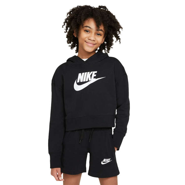 Nike Girls Sportswear Club HBR Crop Hoodie, , rebel_hi-res