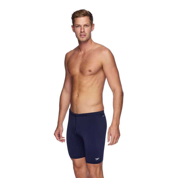 Speedo Mens Basic Waterboy Swim Shorts, Navy, rebel_hi-res