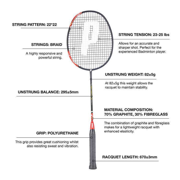 Prince Feather Elite Badminton Racquet, , rebel_hi-res