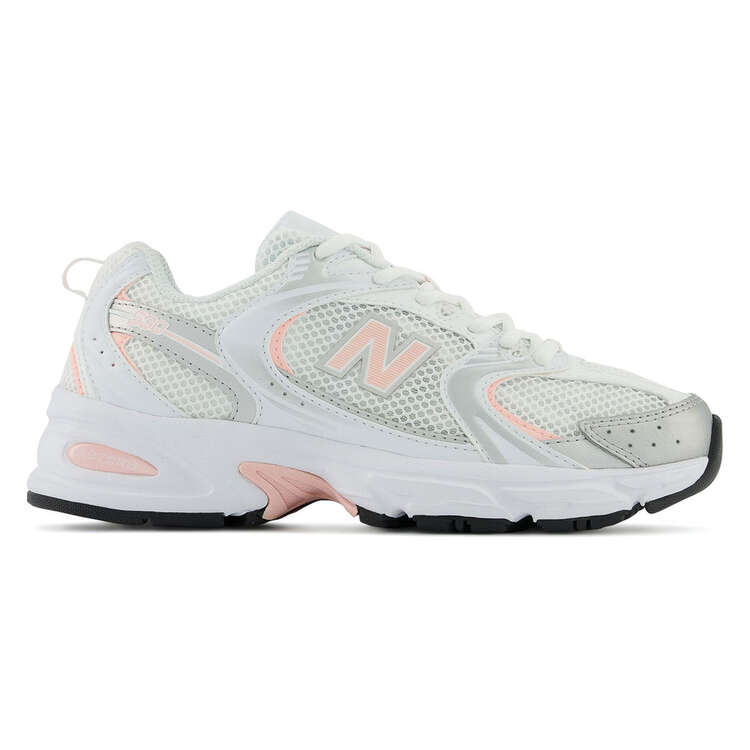 New Balance 530 V1 Casual Shoes, White/Peach, rebel_hi-res