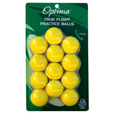 Optima True Flight Foam Practice Golf Balls 12 Pack Yellow, , rebel_hi-res