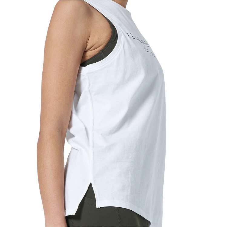 Ell/Voo Womens Taylor Muscle Tank, White, rebel_hi-res