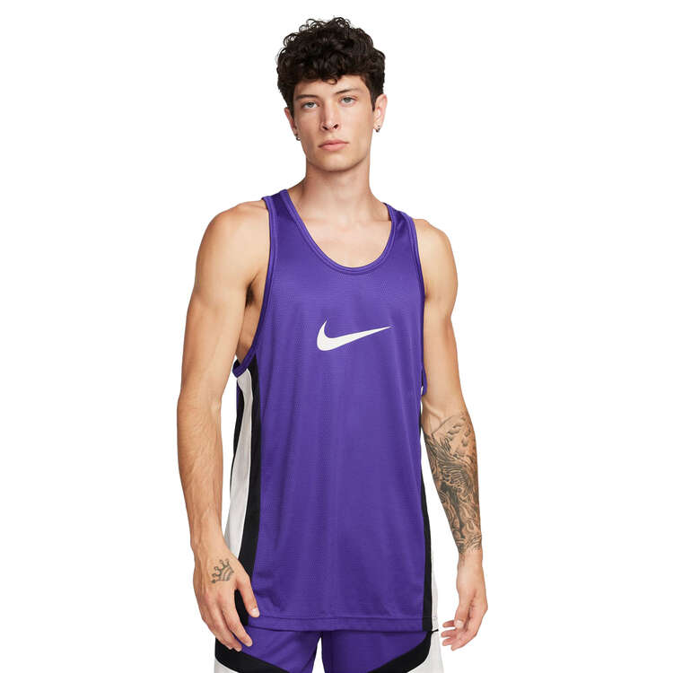 Nike Mens Dri-FIT Icon Basketball Jersey, Purple, rebel_hi-res